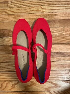 Rothy's Red Mary Jane Flats